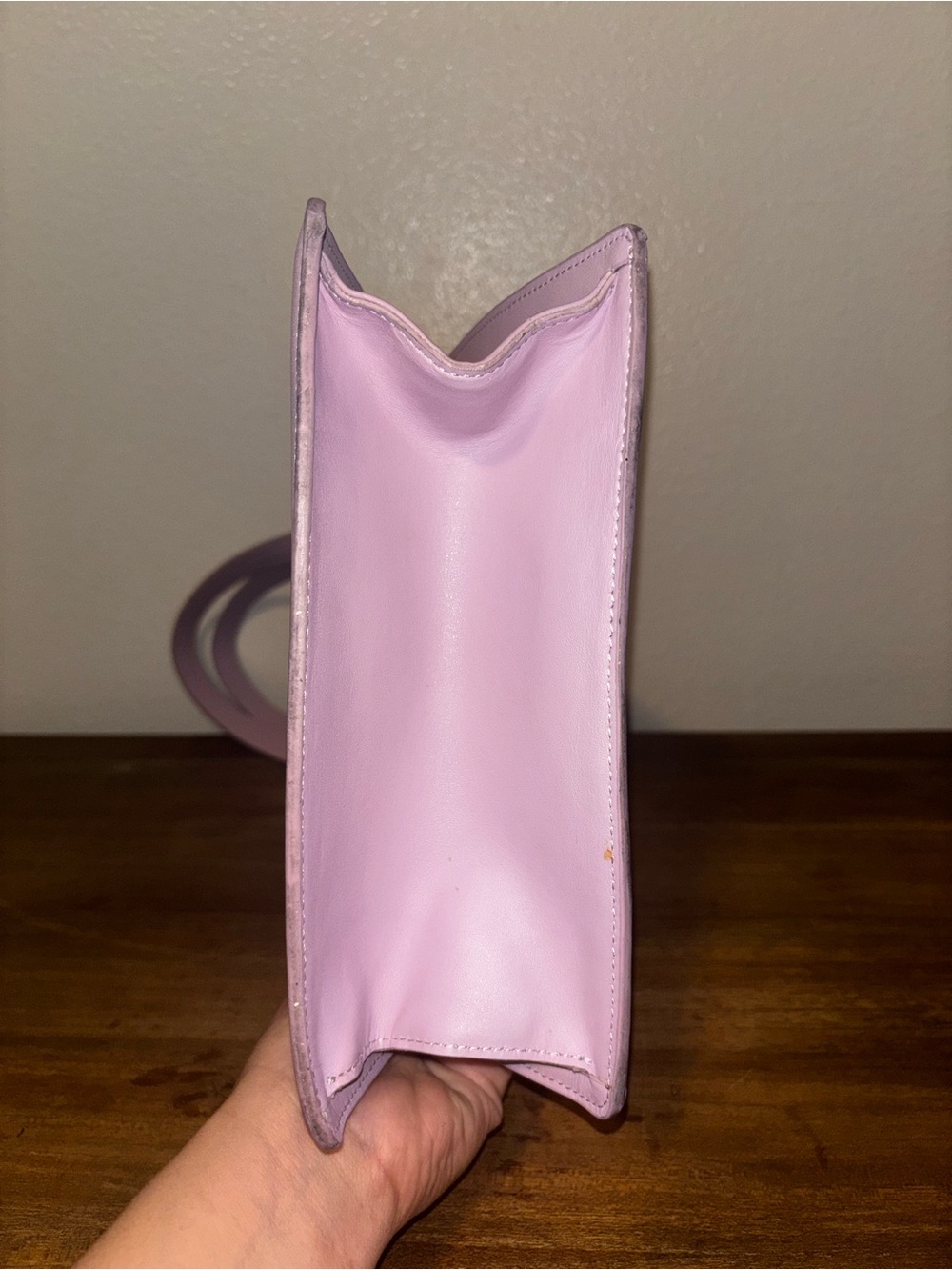 Baggu Leather Retail Shoulder Bag in Pale Orchid RARE - Picture 8 of 8